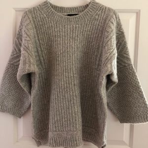 J Crew Collection textured grey sweater.